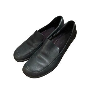 Naturalizer Slip On Black Leather Loafers Sz 8.5 Comfort Career Business Casual
